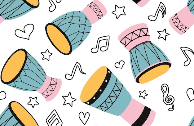 percussion seamless pattern