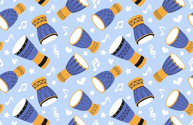 percussion seamless pattern