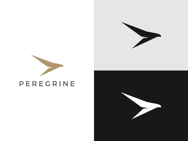 Vector peregrine bird logo design vector template