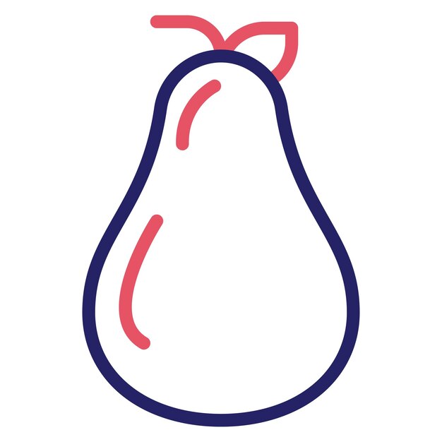 Peren vector icoon illustratie van vruchten en groenten iconset