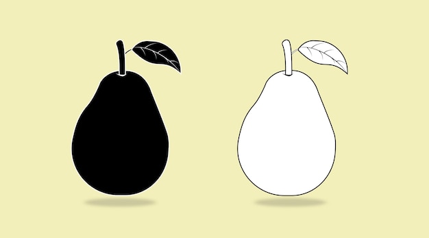 Vector perenfruit vectorstijl