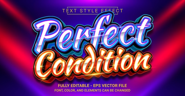 Perfect condition text style effect editable graphic text template