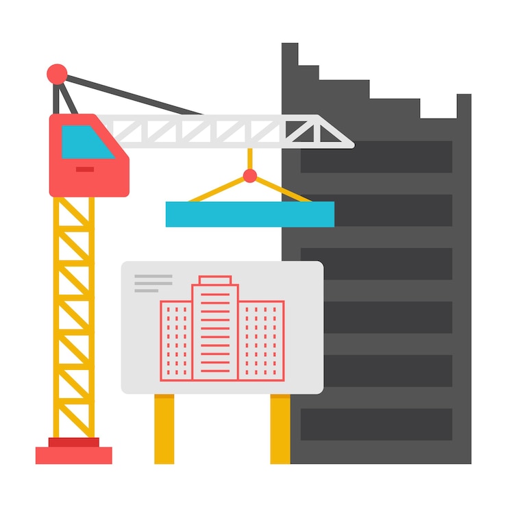 Vector perfect design icon of building construction