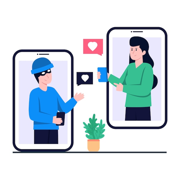perfect design icon of mobile romantic chat
