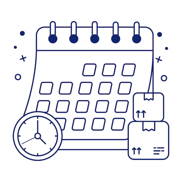 Vector perfect design icon of parcel schedule