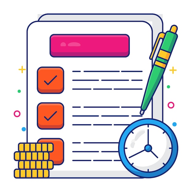 Vector perfect design icon of project deadline