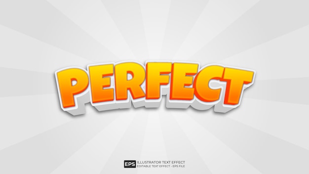 Perfect editable text effect font