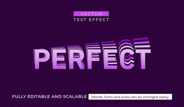 Vector perfect editable text effect