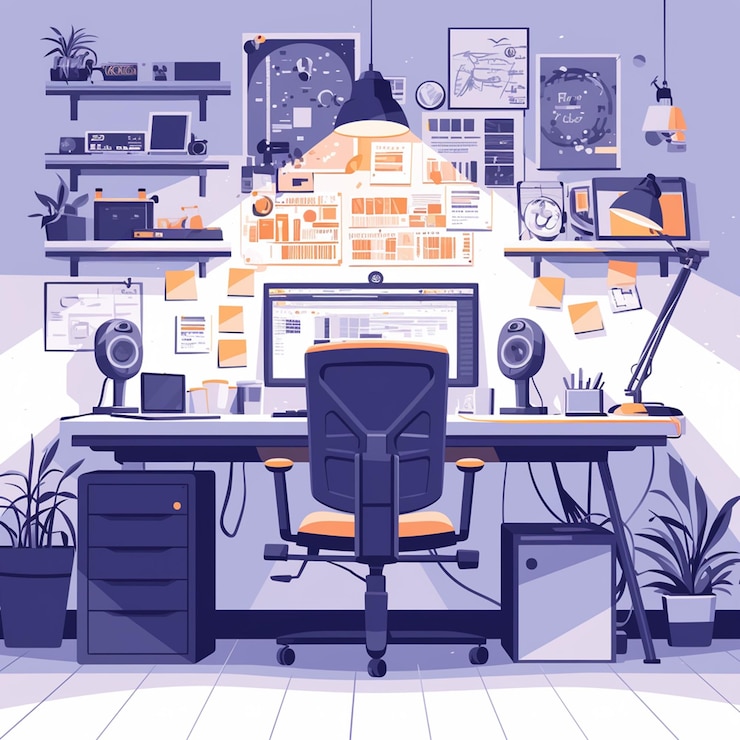 Vector the perfect office environment for employee motivation