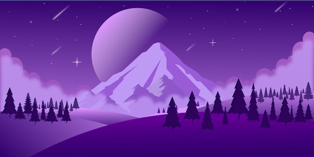 A perfect view of night background in modern vector