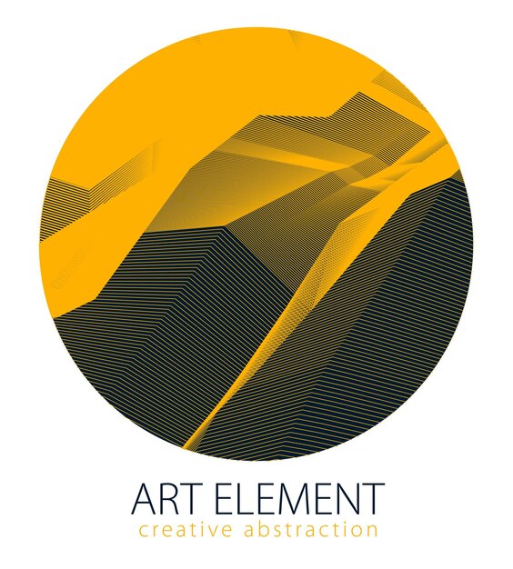 Perfecte kunst en design element van grote lijnen oppervlakte textuur in de vorm van een cirkel Vector abstracte 3D perspectief achtergrond voor lay-outs posters banners print en web Cool en bewegende