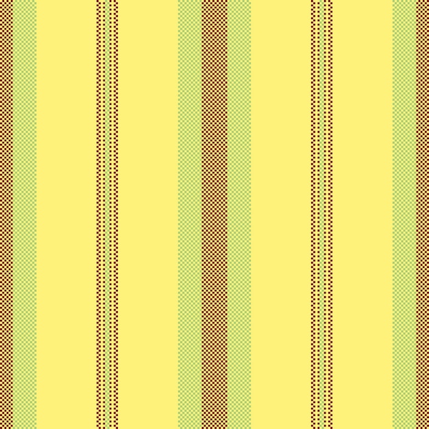 Совершенство бесшовных линий фона макет текстуры векторной полосы Выберите вертикальный рисунок текстильной ткани в желтых и зеленых цветах