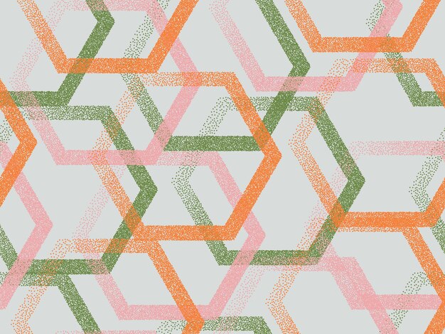 Perforated hexagon geometric seamless vector pattern Gradient d