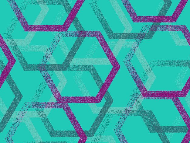 Vector perforated hexagon geometric seamless vector pattern gradient d