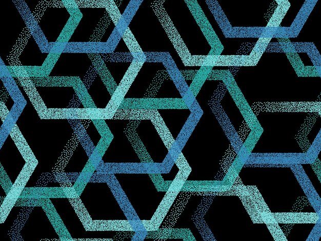 Perforated hexagon geometric seamless vector pattern Gradient d