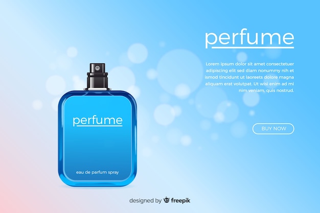 Perfume ad concept in realistic style