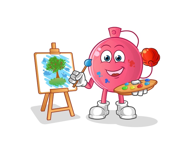 Vector perfume artist mascot. cartoon vector