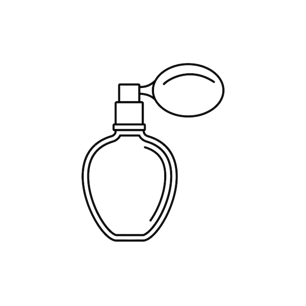 Vector perfume bottle essence pump spray logo design vector illustration