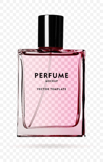 perfume bottle glass bottle for perfume and perfumery vector illustration realistic 3d mockup