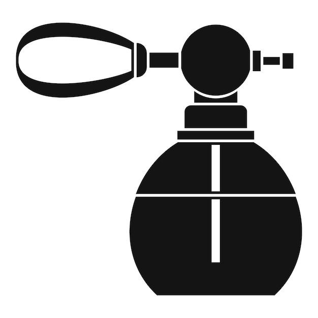 Perfume bottle with vaporizer icon Simple illustration of perfume bottle vector icon for web