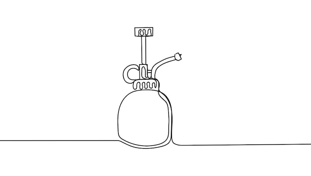 Perfume bottles in continuous line drawing