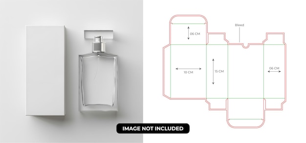 Vector perfume box die cut template