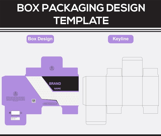 Perfume Box Packaging Design Template For Printing Press Digital Printing and CMYK Colors