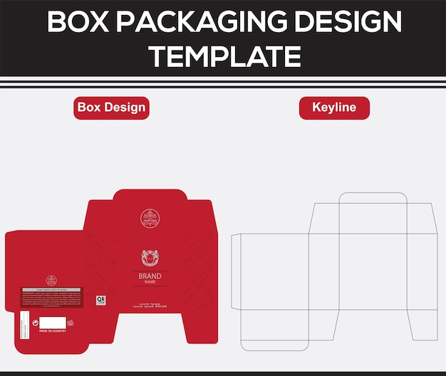 Perfume Box Packaging Design Template For Printing Press Digital Printing and CMYK Colors