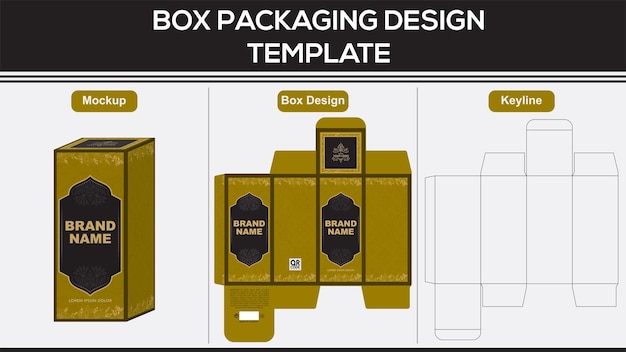 Vector perfume box packaging design