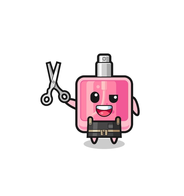 Perfume character as barbershop mascot  cute design