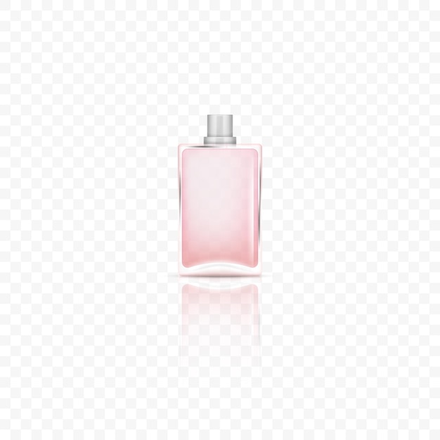 香水のガラス瓶のテンプレート キャップ付きの長方形のミニマリストのフレグランスパッケージの現実的なモックアップ