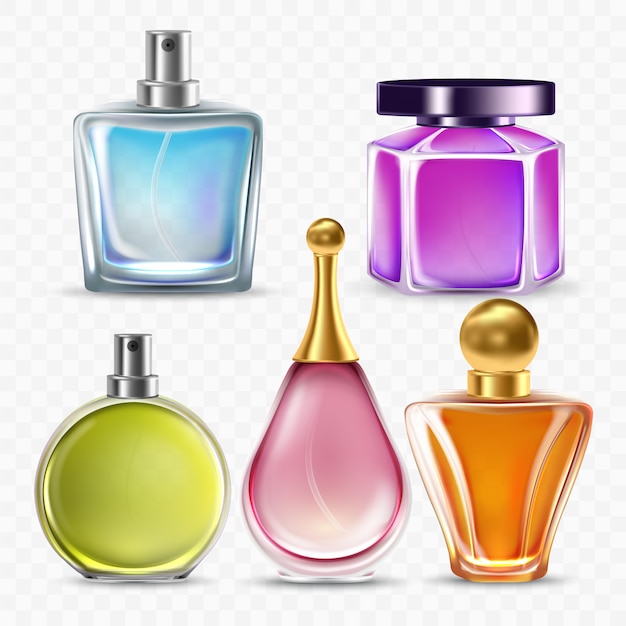 Vector perfume glass bottles sprayer