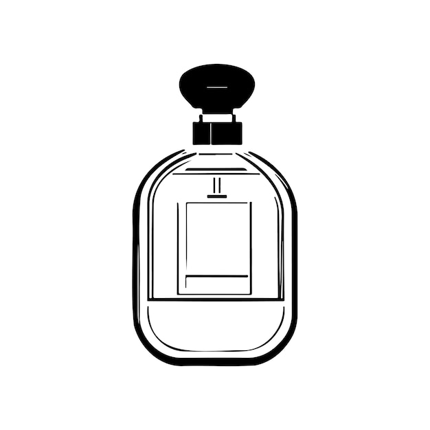 Perfume Icon hand draw black colour mother day logo vector element and symbol