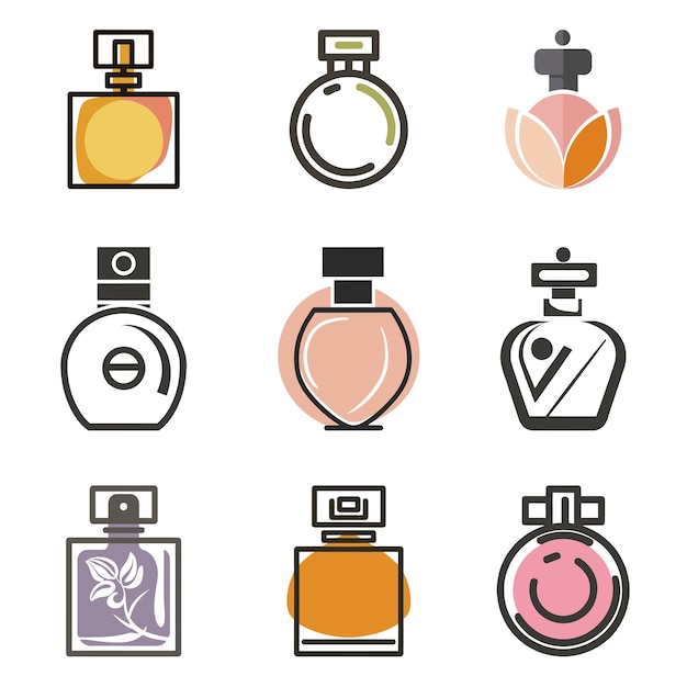 Вектор Логотип парфюмерной коллекции символ современный дизайн для бизнеса