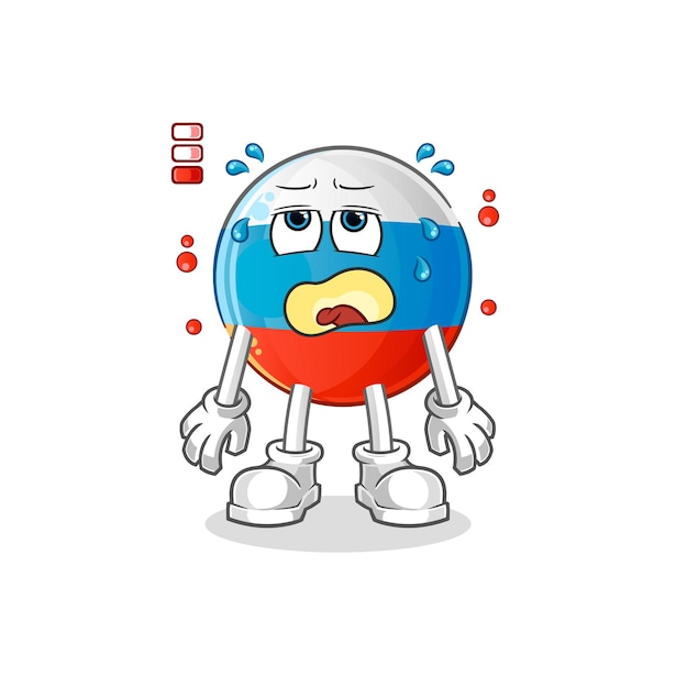 Perfume low battery mascot. cartoon vector