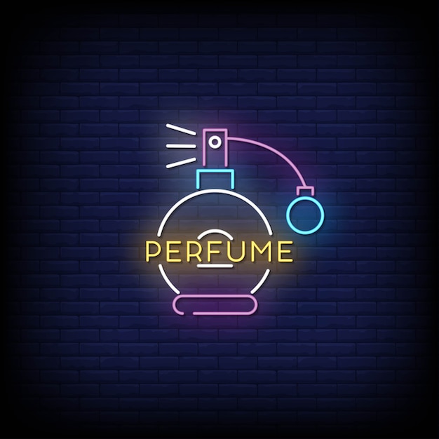 Perfume neon signs style text