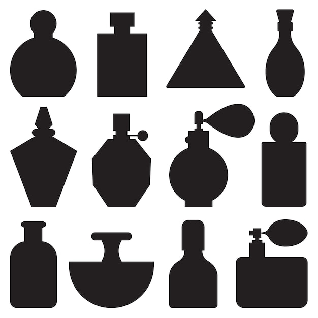 Perfume Toilet Water Bottles in Outline Design