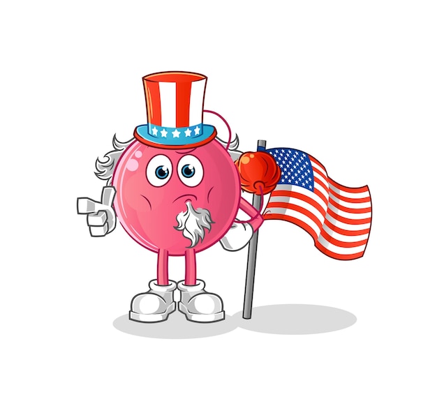 Perfume uncle sam character. cartoon mascot vector