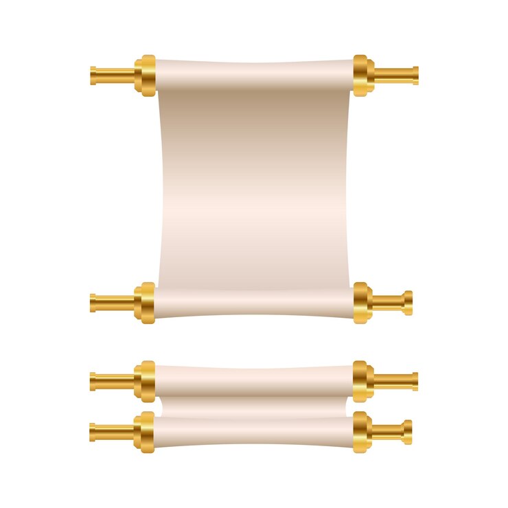 Vector pergamentrol ector realistische papieren rol vectorillustratie