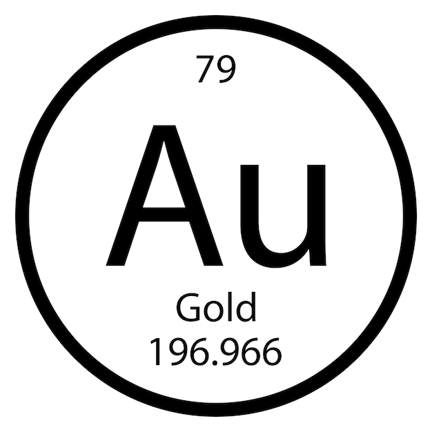 Vector periodic table element chemical symbol aurum molecule chemistry vector atom icon