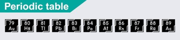 周期表のベクトルアイコンパック