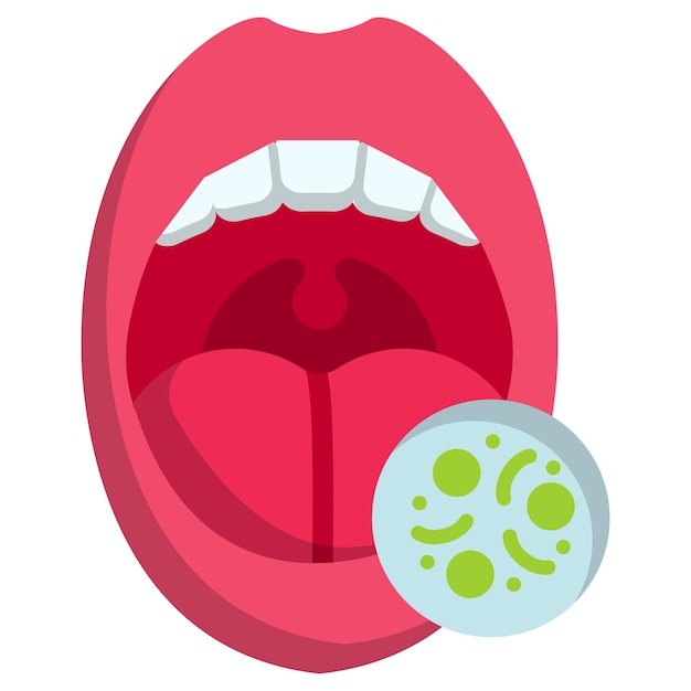치주 질환 개념 치아 세균 감염 벡터 디자인 치과 건강 관리