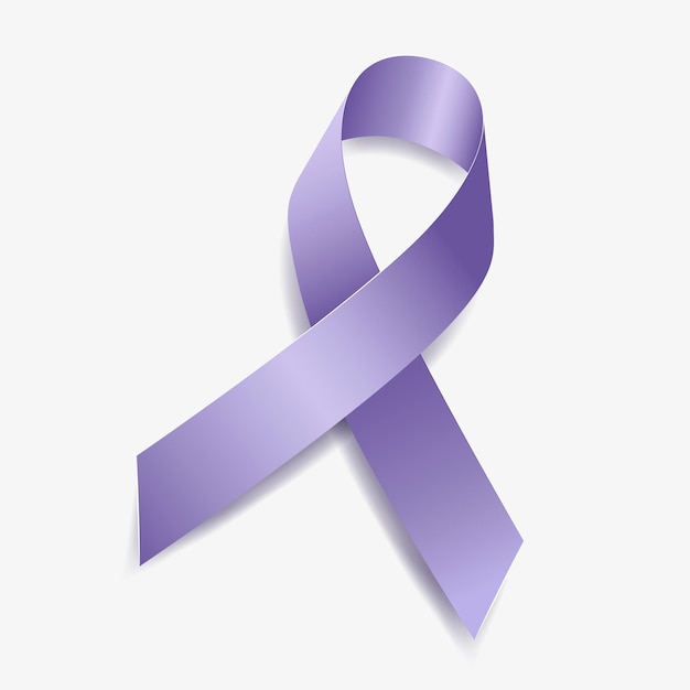 Vector periwinkle blue ribbon awareness esophageal, gastric, stomach cancer, pulmonary hypertension . isolated on white background. vector  illustration.