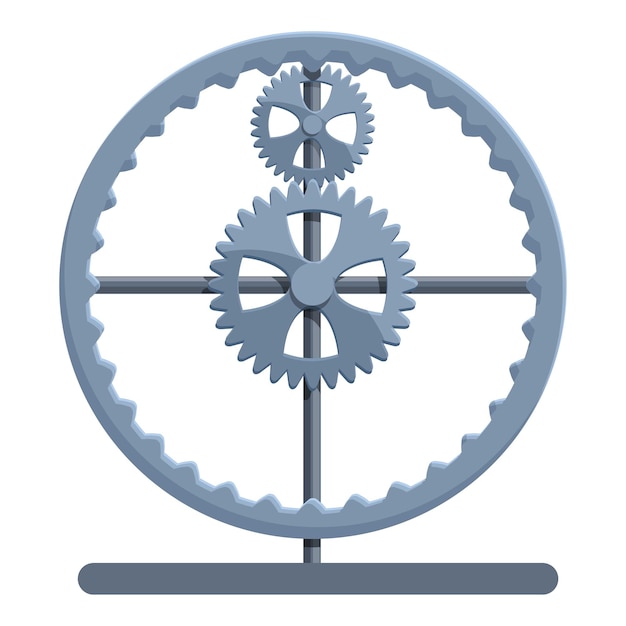 Vector perpetuum mobile tandwielpictogram cartoon van perpetuum mobile tandwiel vector pictogram voor webdesign geïsoleerd op een witte achtergrond