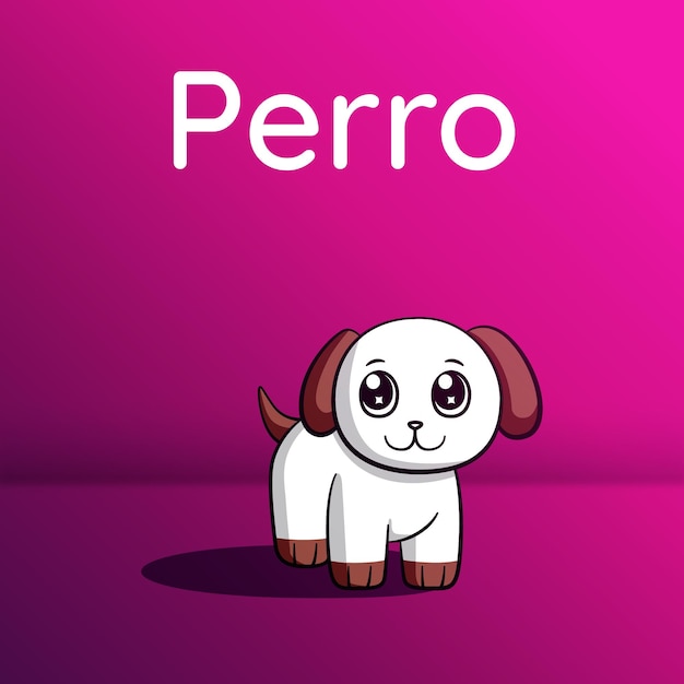 Vector perro bonito y feliz