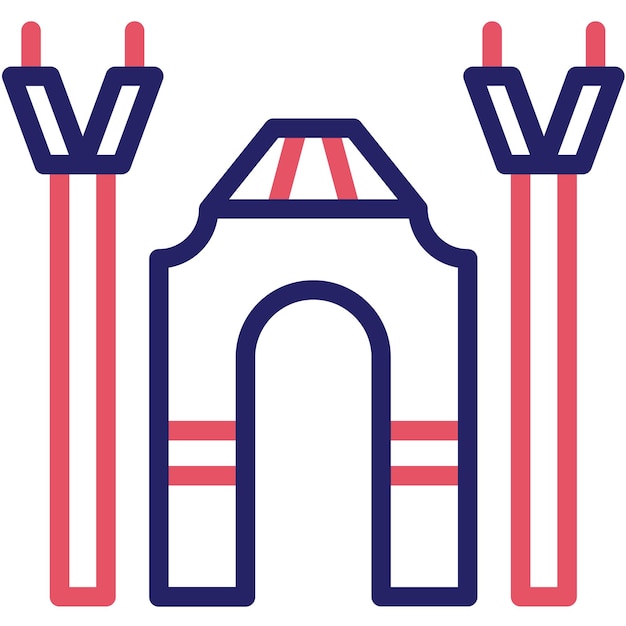 Persepolis vector icoon illustratie van de oude beschaving icoon set