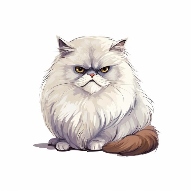 Vector persian cat vector cartoon