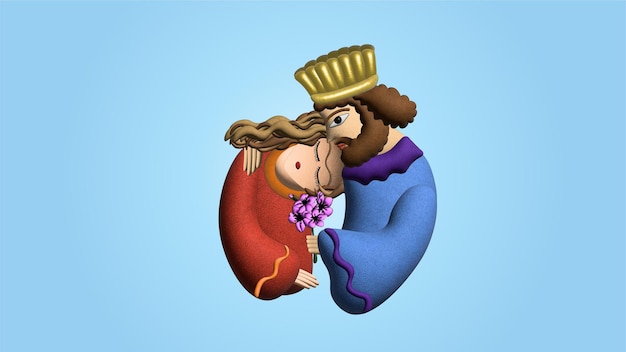 persian love 3d design poster