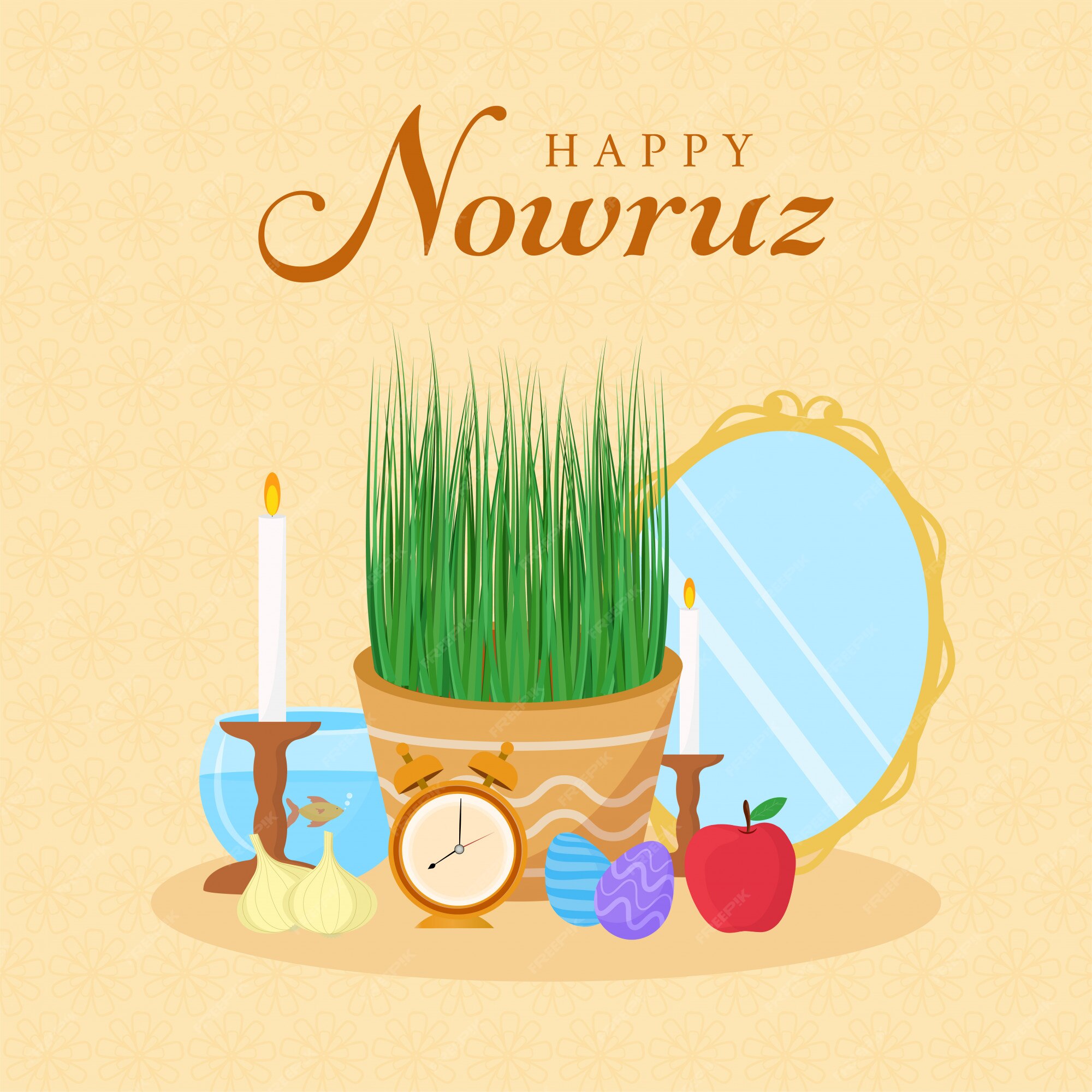 Premium Vector Persian new year happy nowruz background.