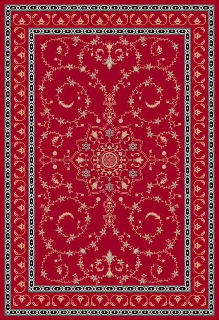 Persian rug carpet damask turkish pattern